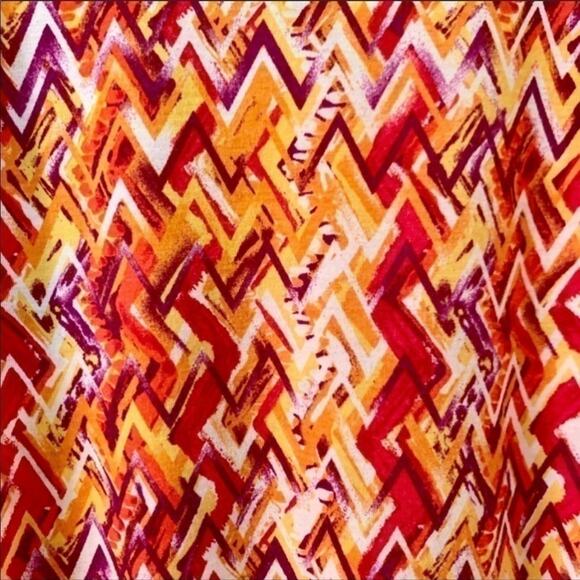 BELLE DU JOUR Citrus Orange White Chevron Tank Size Medium - Picture 7 of 8